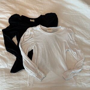 Nation LTD Sleeve Tee Bundle - Romy (Black) and Loren (White) - Small